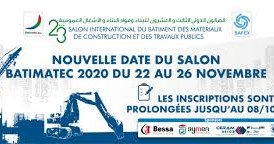 Nouvelle date du Salon Batimatec : Du 22 au 26 novembre 2020