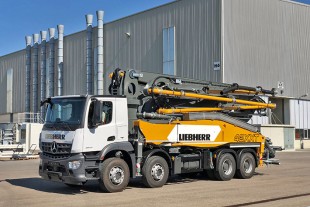 pompe à béton sur camion 42 M5 XXTen première mondiale chez Liebherr au bauma 2019