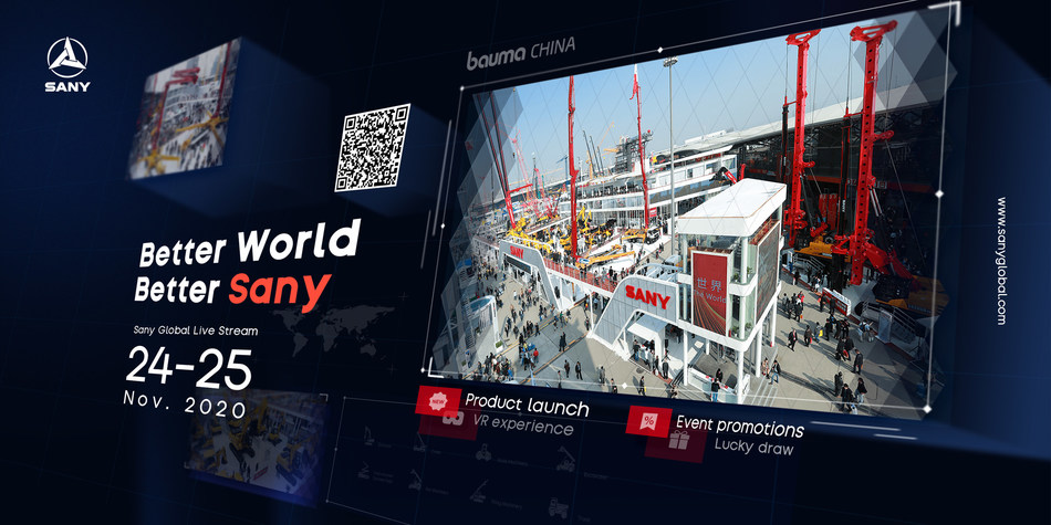 Bauma Chine Sany a vendu pour 23,5 Milliards yuans en équipements en 2h en ligne